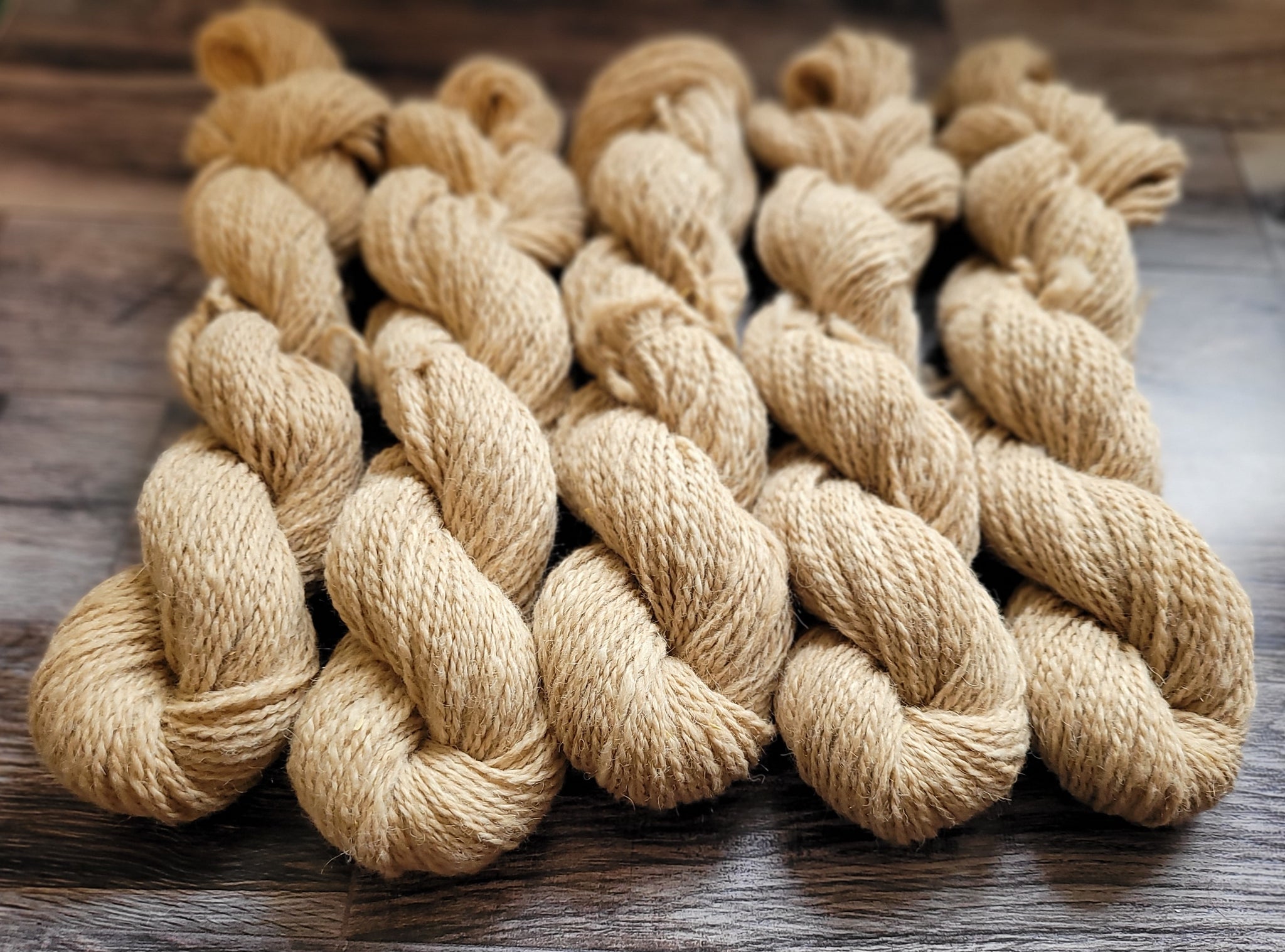 Tan - Alpacalyptic - Worsted weight - 2 ply - locally sourced & milled