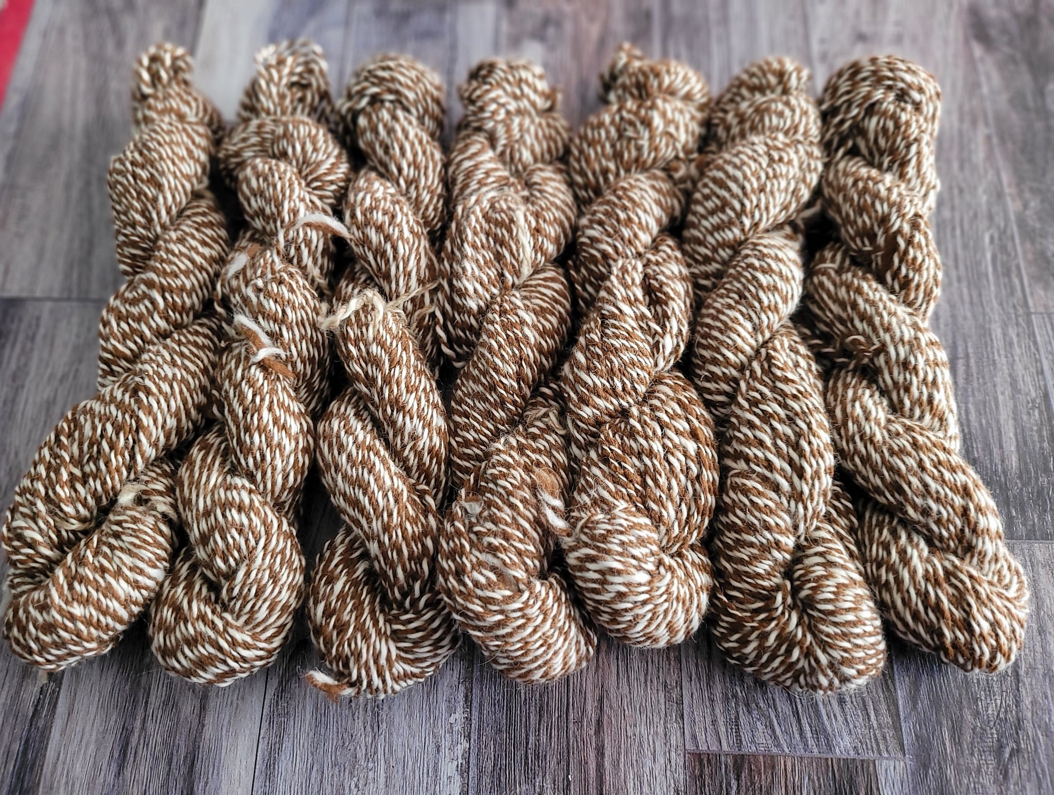 Brown/Beige Marled - Alpacalyptic - Worsted weight - 2 ply - locally sourced & milled